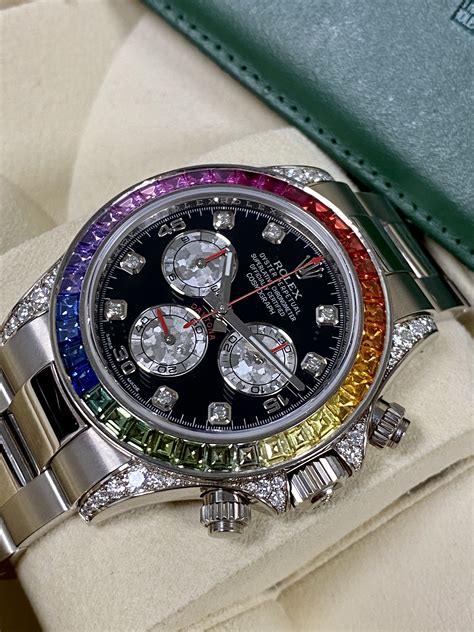 rolex daytona rainbow for sale|rolex rainbow 116599 price.